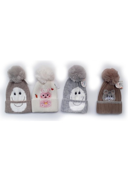 Kız Cocuk Beresi,2 Li Paket,sevimli Hayvan Motifli,3-6 Yaş Grubu, fiyatları