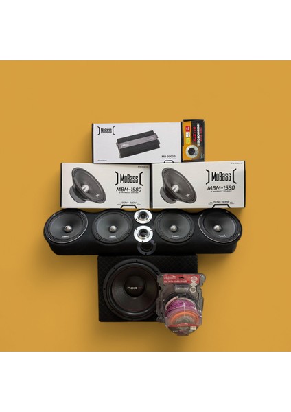 Set - Amfi + Midrange + Tiz + Bass + Pandizot + Kablo Set