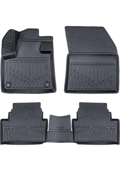 Citroen C5 Aircross 2017-2024 Için Havuzlu Oto Paspas, Yüksek Kenarlı, Esnek, Araca Özel, Kokusuz