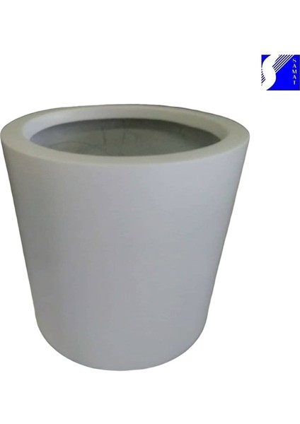 Beyaz Renkli Dekoratif Fiber Saksı 30CM x 30CM