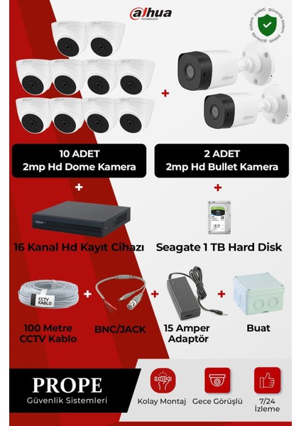 12 Kameralı Hd Full Sistem Paketi