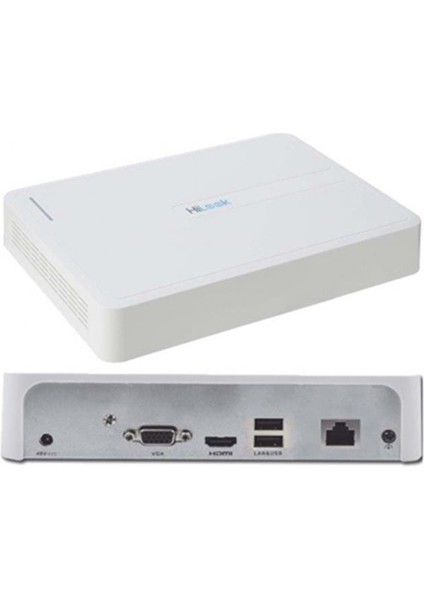 Hılook NVR-108H-D, 8kanal, 4mpix, H265+, 1 HDD Desteği, 1080P Kayıt, 60MBPS Bant Genişliği, Nvr