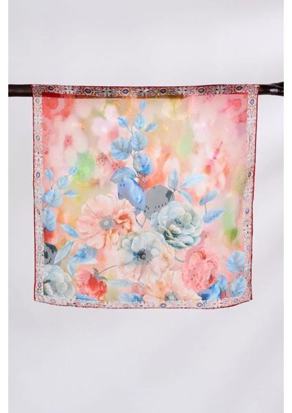 Çiçek Desenli Fular