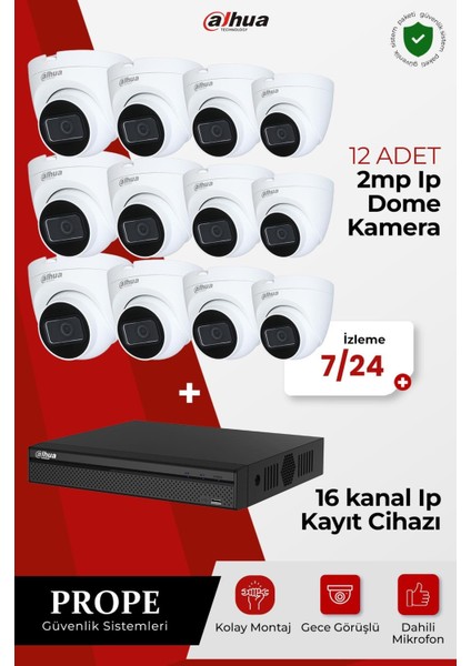 12 Kameralı Ip Sistem Paketi