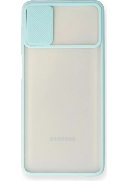 Samsung Galaxy M51 Kılıf Palm Buzlu Kamera Sürgülü Silikon - Turkuaz fiyatları