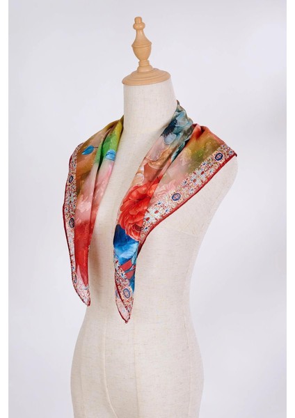 Çiçek Desenli Fular modelleri