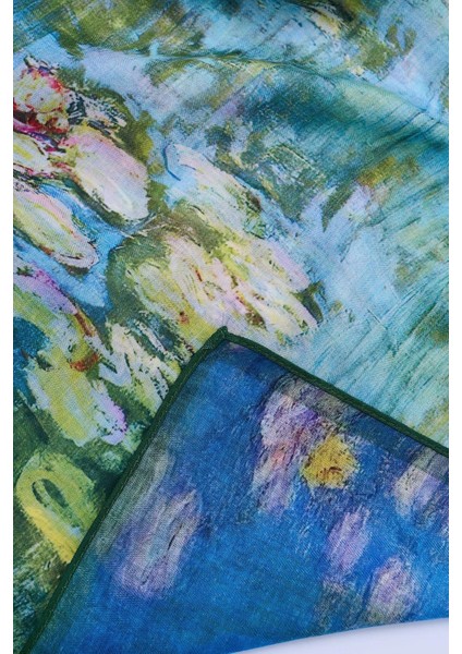 Monet Nilüferler Tasarımlı Fular indirimleri