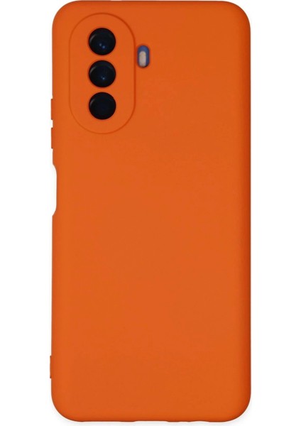 Huawei Nova Y70 Kılıf Nano Içi Kadife Silikon - Turuncu