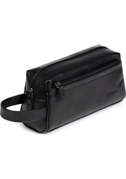 Erkek Hakiki Deri Portföy El Çantası – Fermuarlı, Çok Bölmeli, Premium