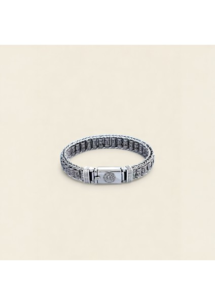 Enerji ve Koruma Mantrası! Kalın Zincir Erkek Bileklik / Negatif Enerjiden Arındırıcı Güç Sembolü