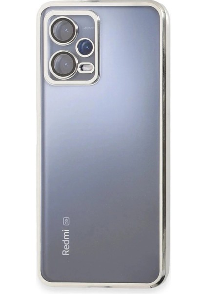 Xiaomi Redmi Note 12 5g Kılıf Lensli Silikon - Gümüş