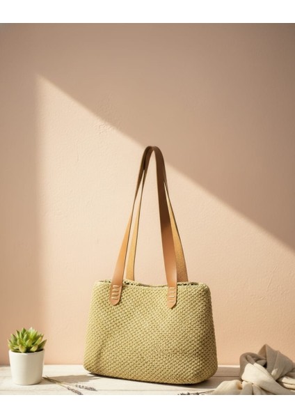 El Örgüsü Hasır Çanta modelleri