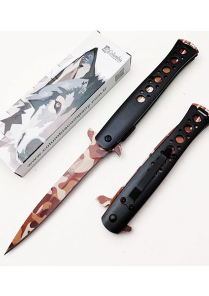 Kişiye Özel Isimli Columbia Araç Baskılı Çöl T-Lite FST-1112-B 23 cm Paslanmaz Kamp Cep Av Bıçağı fiyatları