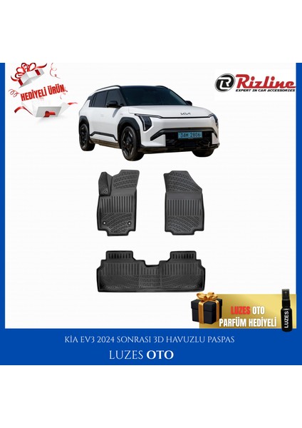 Kia Ev3 3D Havuzlu Paspas 2024 Sonrası Uyumlu