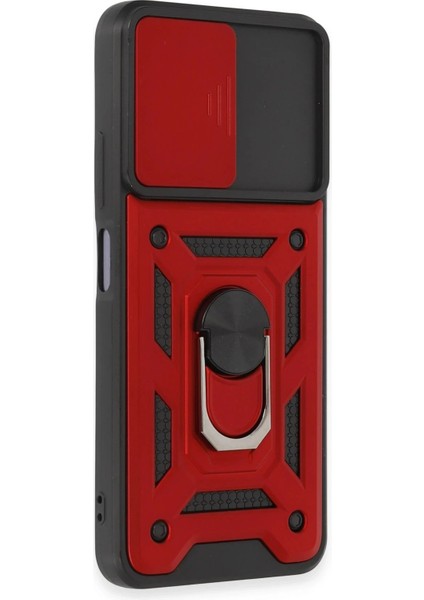 Xiaomi Redmi Note 12 5g Kılıf Pars Lens Yüzüklü Silikon - Kırmızı fiyatları