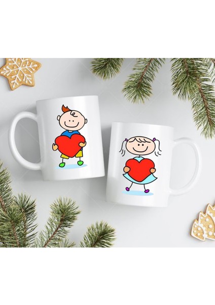 Sevgili Kupası Ikili Set | Romantik Hediyelik Kupa Bardak | Sevgililer Günü Hediyesi