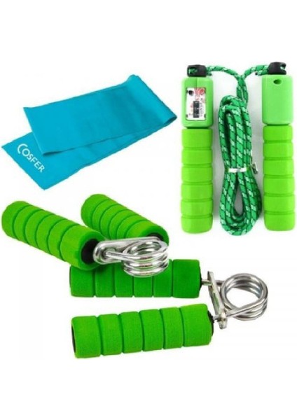 Kondisyon Fitnes Spor Sayaçlı Atlama Ipi Pilates Egzersiz Direnç Bandı El Parmak Güçlendirme El Yayı