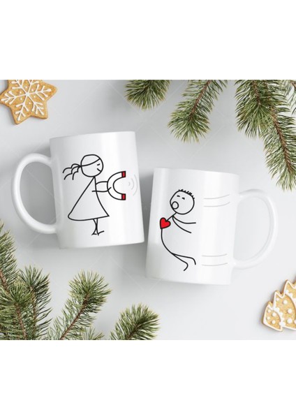 Sevgili Kupası Ikili Set | Romantik Hediyelik Kupa Bardak | Sevgililer Günü Hediyesi