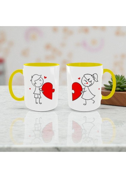Sevgili Kupaları Çift Kupaları 2'li Set Tatlı Kupalar Renkli Kupalar Sevgiliye Hediye fiyatları