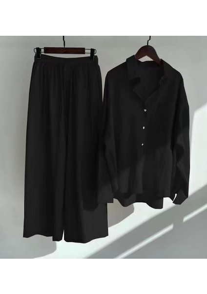 Pamuk-Keten Karışımlı Comfort Ikili Kadın Takım