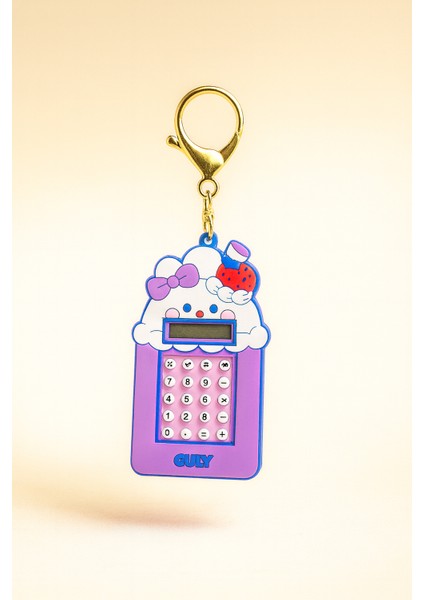 Red & Cheery Mor Gully Hesap Makineli Anahtarlık – Çanta Süsü – Seçenekli Modeller