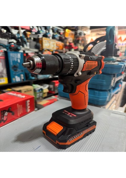 Maxstar Matkap Darbeli Vidalama Kömürsüz Fırçasız Motor Darbeli 84 Parça Full Setli Çantalı modelleri