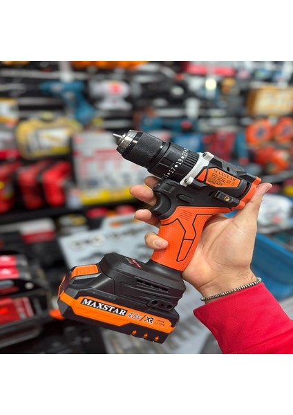 Maxstar Matkap Darbeli Vidalama Kömürsüz Fırçasız Motor Darbeli 84 Parça Full Setli Çantalı fırsatları