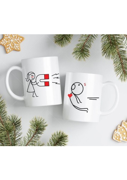 Sevgili Kupası Ikili Set | Romantik Hediyelik Kupa Bardak | Sevgililer Günü Hediyesi