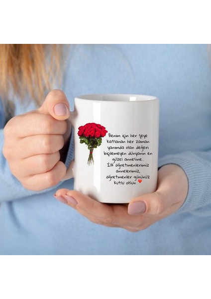 Annelere Öğretmenler Günü Hediyesi Anneye Hediye Kupa Bardak fiyatları