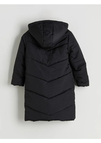 Lcw Eco Siyah Kapüşonlu Kız Çocuk Mont fırsatları