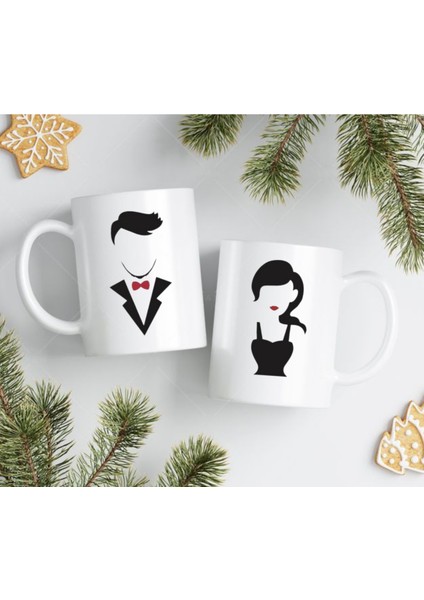 Sevgili Kupası Ikili Set | Romantik Hediyelik Kupa Bardak | Sevgililer Günü Hediyesi