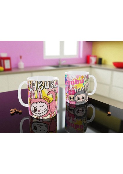 Labubu Kupa Bardak Labubu Renkli Hediye Kupa Bardak Labubu Mug
