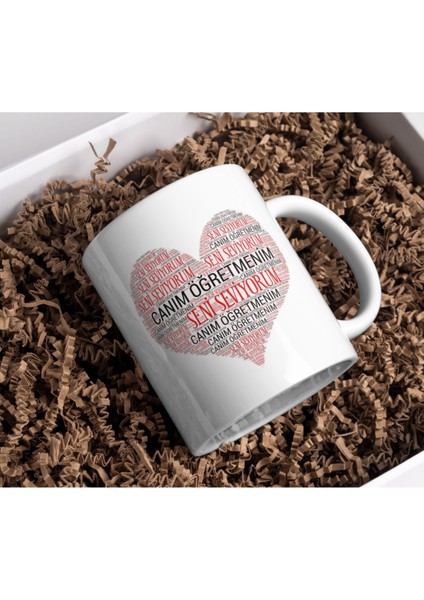 Öğretmenler Günü Kupa Bardak Canım Öğretmeni Yazılı Hediyelik Kupa Bardak (Isim Yazılabilir)