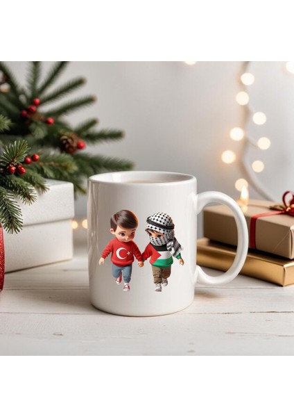 Filistin Bayraklı Kupa Bardak Özgürlük ve Dayanışma Kupa