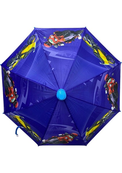 Pvc Koruma Kılıflı . Bardaklı Korumalı Erkek Çocuk Mavi Baskılı Şemsiye modelleri