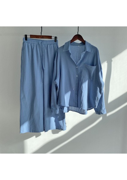 Pamuk-Keten Karışımlı Comfort Ikili Kadın Takım