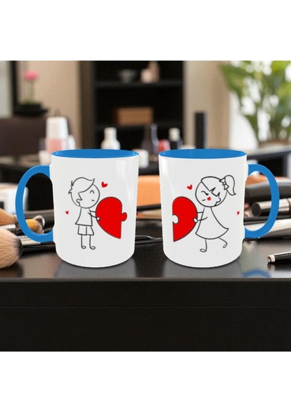 Sevgili Kupaları Çift Kupaları 2'li Set Tatlı Kupalar Renkli Kupalar Sevgiliye Hediye fiyatları