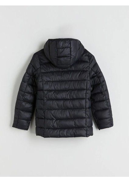 Lcw Eco Siyah Kapüşonlu Kız Çocuk Şişme Mont fırsatları