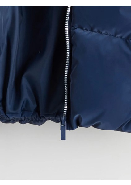 Lcw Kids Lacivert Dik Yaka Kız Çocuk Şişme Mont modelleri