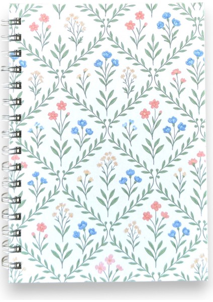 Isim Yazılabilir A5 Çizgili Spiralli Defter | El Yapımı, 96 Yaprak, Ivory Kâğıt - Minik Çiçekler modelleri