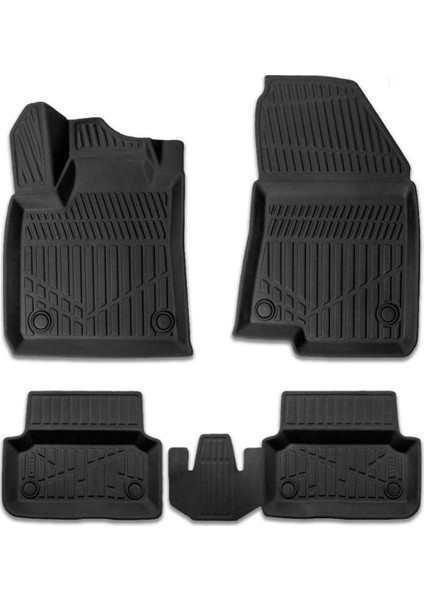 Dacia Sandero 2021-2025 Için Havuzlu Paspas, Yüksek Kenarlı, Esnek, Araca Özel, Kokusuz, Oto Paspas