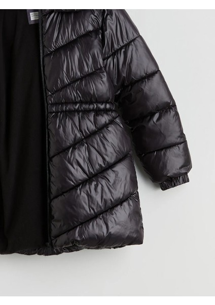 Lcw Kids Siyah Kapüşonlu Kız Çocuk Uzun Şişme Mont fiyatları