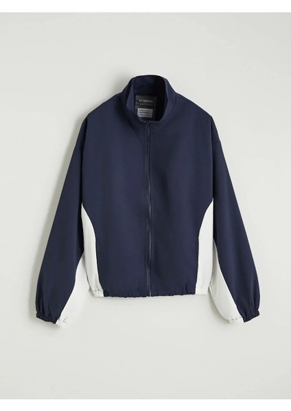 Lcw Kids Lacivert Dik Yaka Kız Çocuk Mont