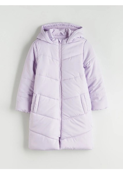 Lcw Eco Lila Kapüşonlu Kız Çocuk Mont