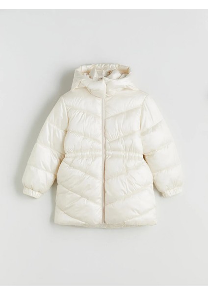 Lcw Kids Ekru Kapüşonlu Kız Çocuk Şişme Mont