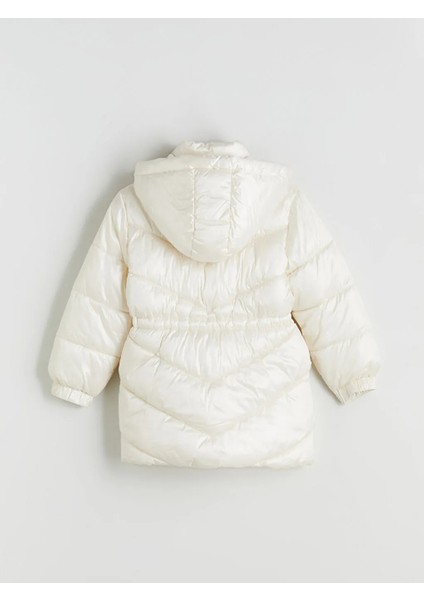 Lcw Kids Ekru Kapüşonlu Kız Çocuk Şişme Mont modelleri