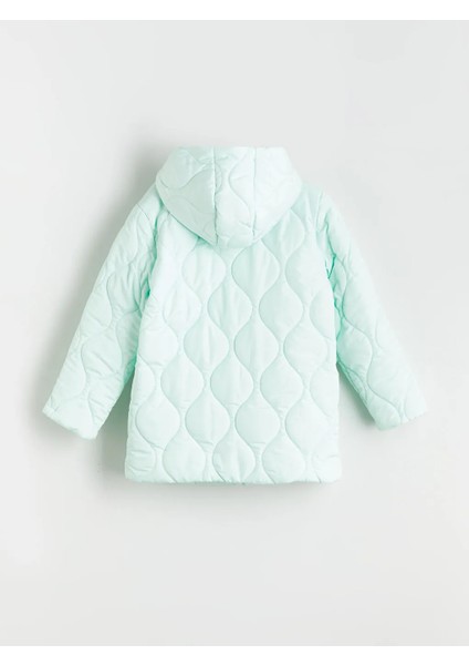 Lcw Eco Yeşil Kapüşonlu Kapitone Desenli Kız Çocuk Mont fiyatları