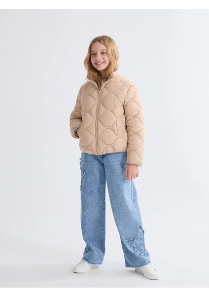 Lcw Kids Bej Kapitoneli Kız Çocuk Şişme Mont fiyatları