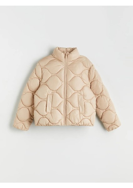 Lcw Kids Bej Kapitoneli Kız Çocuk Şişme Mont modelleri