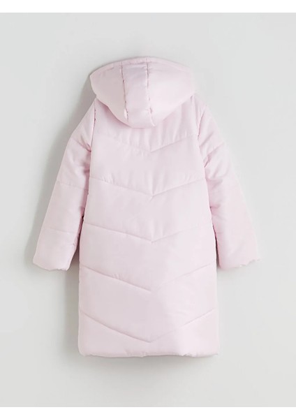Lcw Eco Pembe Kapüşonlu Kız Çocuk Mont modelleri